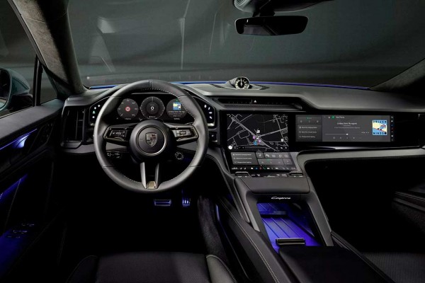 Немцы рассекретили салон электрического кроссовера Porsche Cayenne Electric Немцы рассекретили салон электрического кроссовера Porsche Cayenne Electric